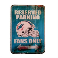STREET SIGN - PARKING SIGN - NFL - MIAMI DOLPHINS 